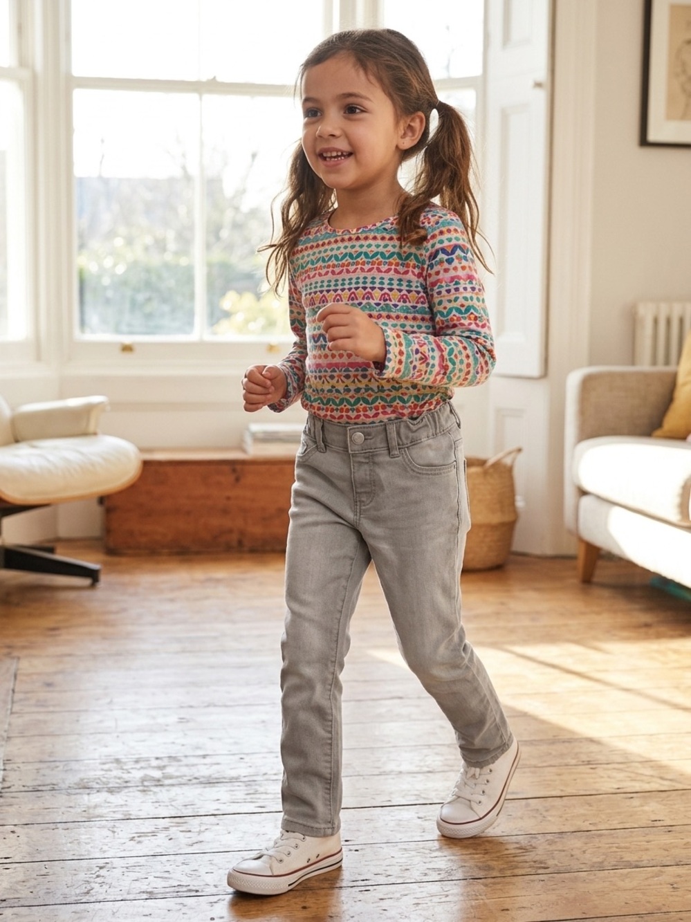The Children's Place Light Grey Girls' Stretch Jeans